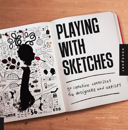 Painting by Tiffany Bozic Playing with Sketches, by Whitney Sherman